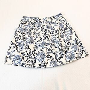 Ann Taylor Loft Printed Skirt Paisley Flower Pleated A-Line SZ8P